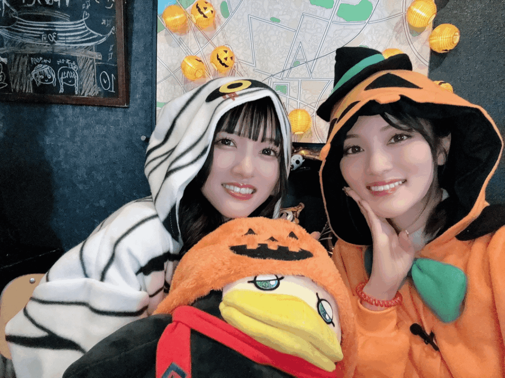 Miyashita Saki and Koga Aoi from Kirameke！！Yume Kibo Daigaku #29👻🎃