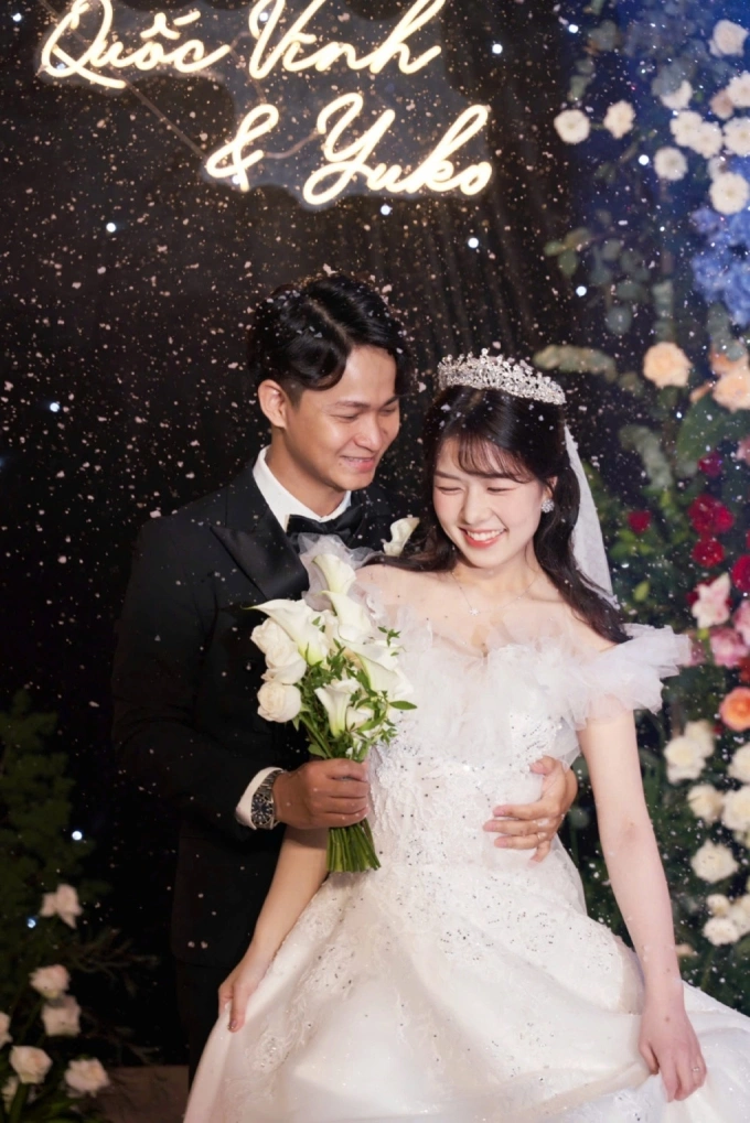 Yuko and Vinh at their wedding in HCMC in 2024. Photo courtesy of the couple