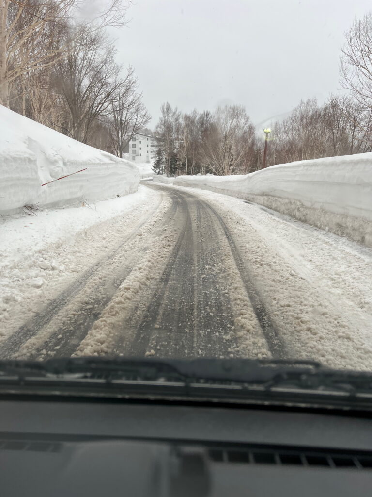 Driving conditions can still be difficult during spring, but the 4WD RV handled it easily.