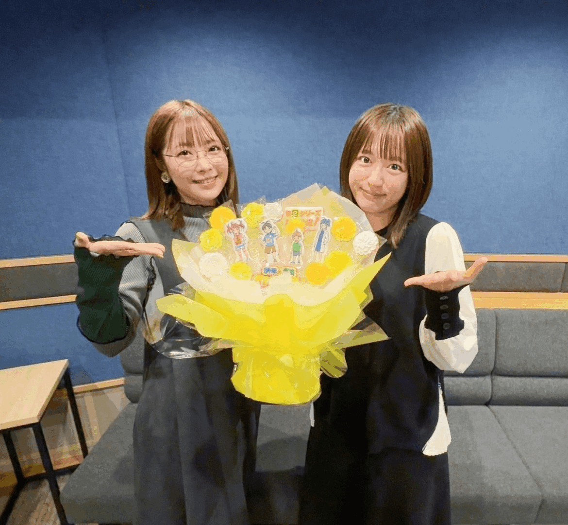 Uchiyama Yumi and Komatsu Mikako from Recording「Kagaku×Bouken Survival！」