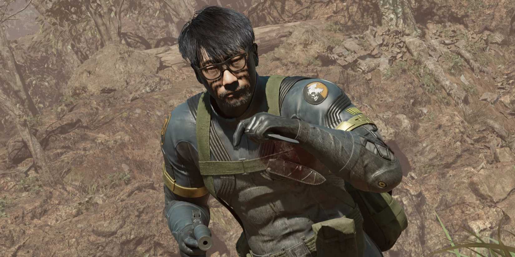 Hideo Kojima as Solid Snake running through Metal Gear Solid Delta Snake Eater.
