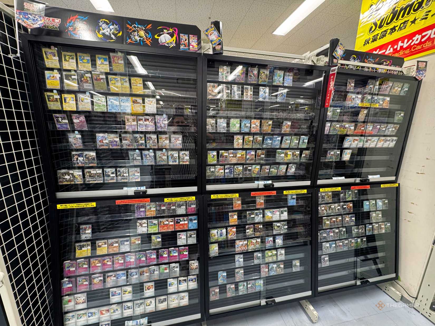 Empty tcg cabinets in japan.