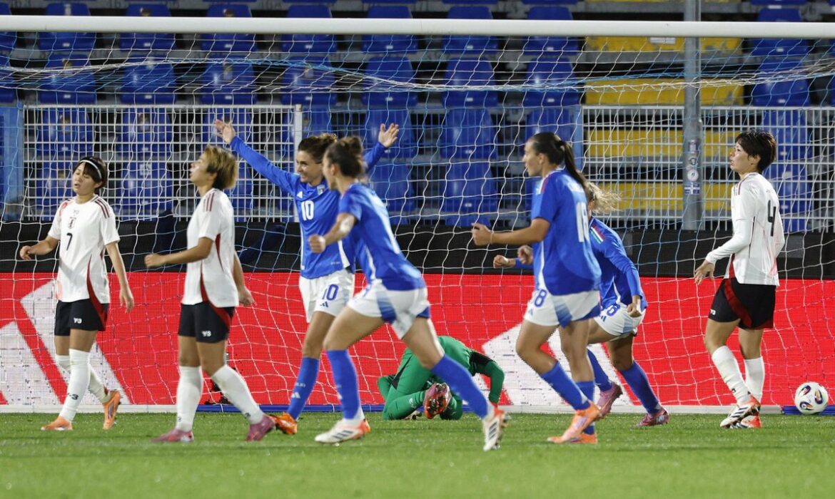 Hasegawa salvages Nadeshiko Japan draw away to Italy in friendly Hasegawa salvages Nadeshiko Japan draw away to Italy in friendly