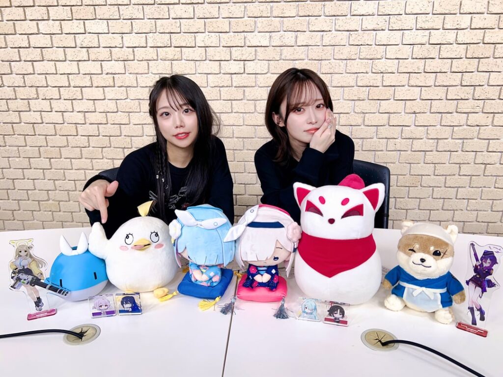 Miura Chiyuki (Nonomi) and Ishitobi Erika (Haruka) at Blue archive radio #77