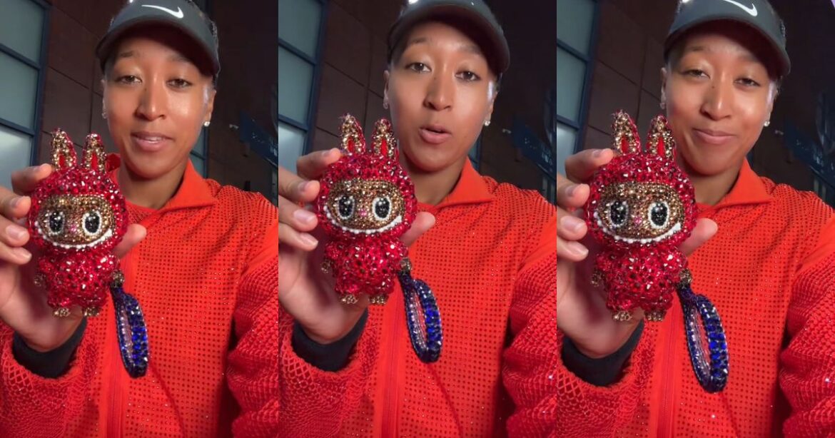 Tennis Pro Naomi Osaka Shows Off The Most Blinged Out Labubu To Date, And It’s Getting Pretty Wild » TwistedSifter Naomi Osaka with a blinged out Labubu