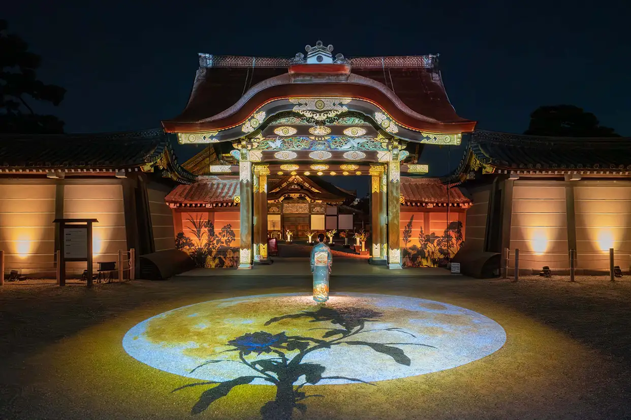 naked nijo castle 2025 moon viewing 01