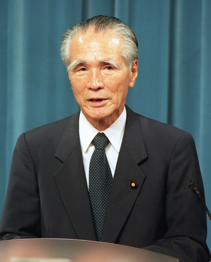 On August 15, 1995, then Japanese Prime Minister Tomiichi Murayama delivers a statement on the 50th anniversary of the end of the war. Former Prime Minister Murayama died of old age at a hospital in Oita on the 17th. Yonhap News Agency