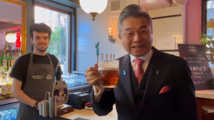 Japanese ambassador embraces classic Scouse cuisine and slang | News Video Player Placeholder