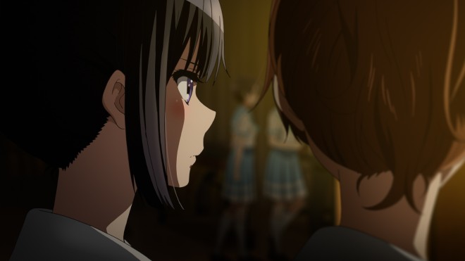 Trailer still showing Kitauji High School Concert Band members backstage before their performance.