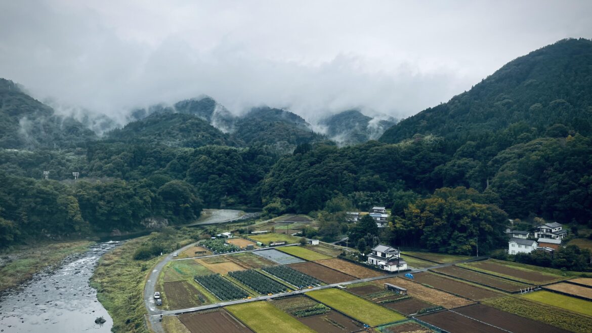 Kofu countryside just before the rain