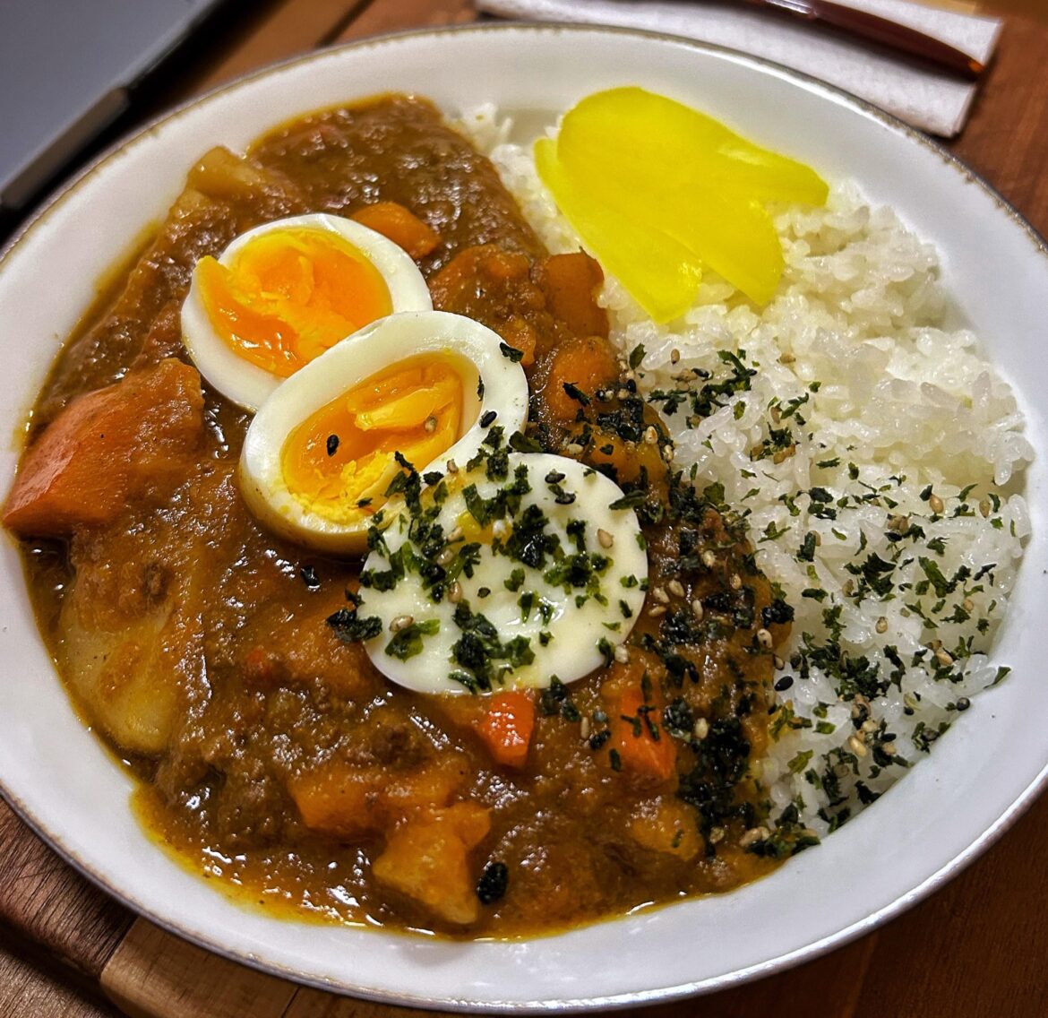 Kabocha & beef curry 🤤✌️