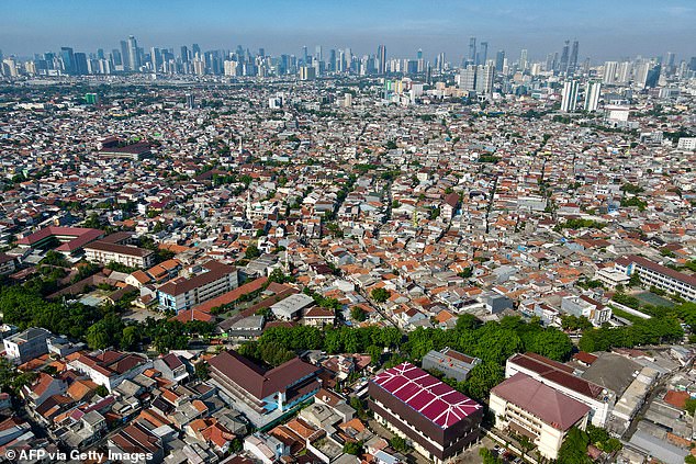 A general view of Jakarta's skyline on December 21, 2023