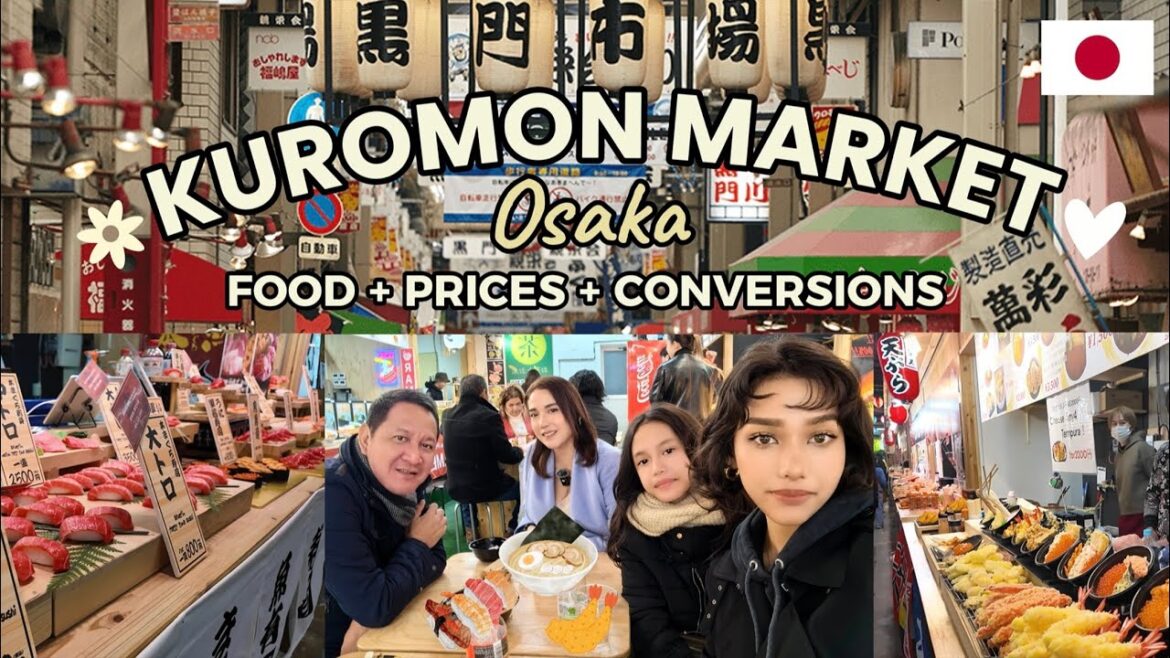 Kuromon Ichiba Market Osaka | Must-Try Japanese Street Food + Prices in Yen & PHP 🍣✨🇯🇵