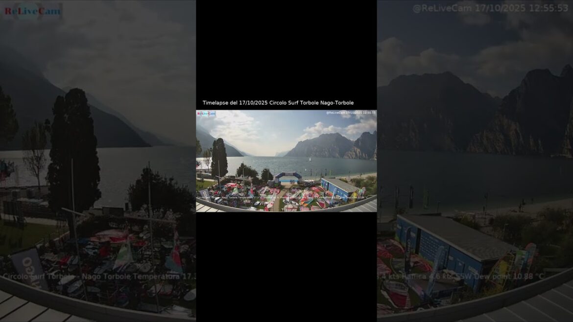 TimeLapse del 17/10/2025 Circolo Surf Torbole Nago-Torbole(TN)  #shorts #timelapse #livecam