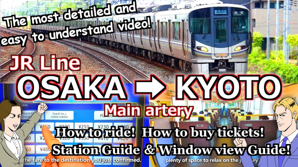 【JR Kyoto Line】Osaka to Kyoto train! How to ride from Osaka to Kyoto JR line.[day trip travel train]