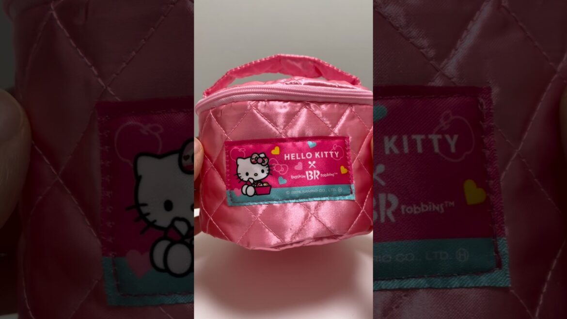 🍧Hello Kitty × Baskin Robbins Ice Cream freebie vanity pouch #shorts 🍧Hello Kitty × Baskin Robbins Ice Cream freebie vanity pouch #shorts