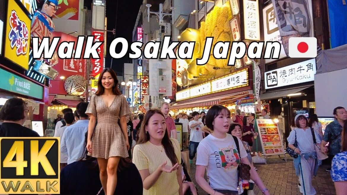 4k Nightlife Walking Tour - Dotonbori Osaka Japan 🇯🇵