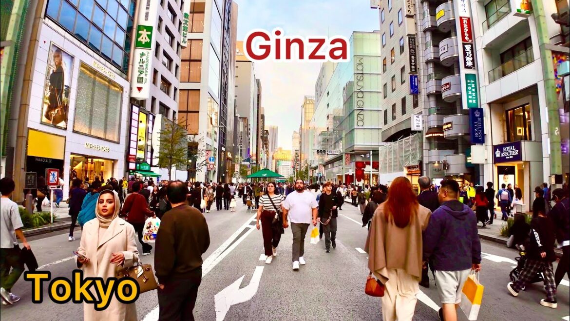 4K Walking tour in JR Tokyo Marunouchi, Hibiya & Ginza. Tokyo, Japan.