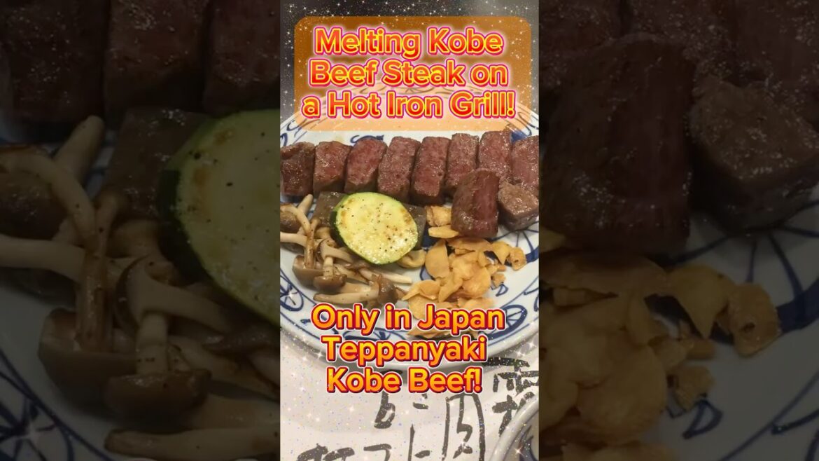 🔥 Melting Kobe Beef Steak on a Hot Iron Grill! | Only in Japan Teppanyaki Experience 🇯🇵🥩#Shorts