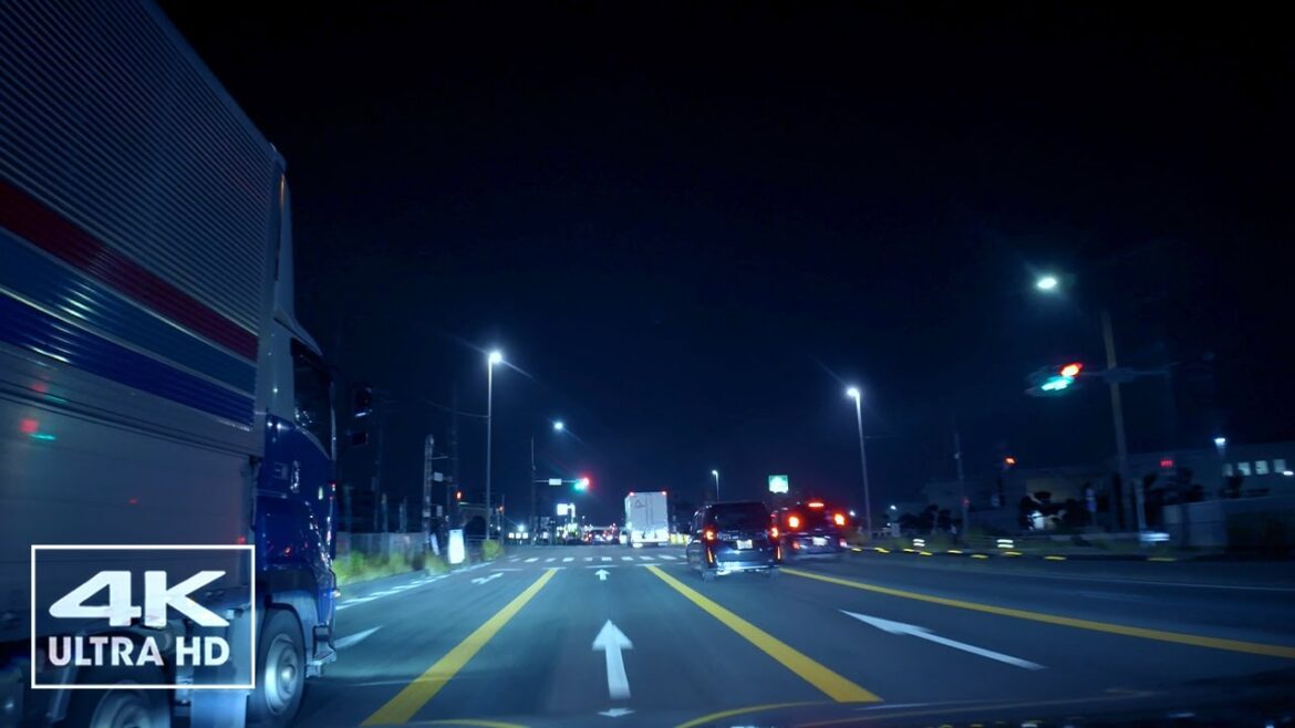 [4K] Relaxing Night Drive POV | Stunning City Lights from Fuji River to Numazu