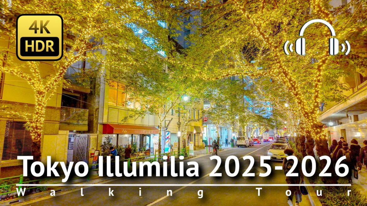 Tokyo Christmas Lights 2025: Tokyo Illumilia Walking Tour [4K/HDR/Binaural]
