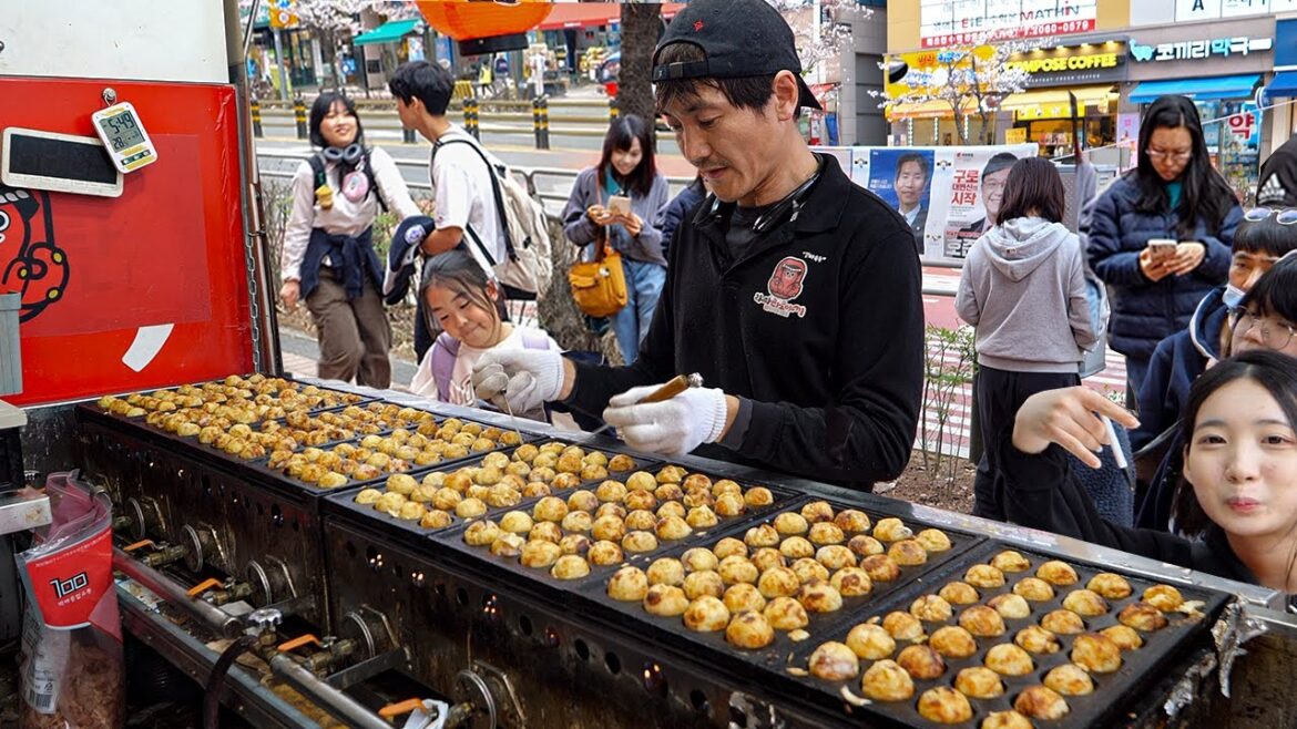 압도적 스피드! 국내 1등 타코야키 달인? 3시간 1,000개 완판 24가지 맛 타코야끼 The Fastest Takoyaki Master l Korean street food