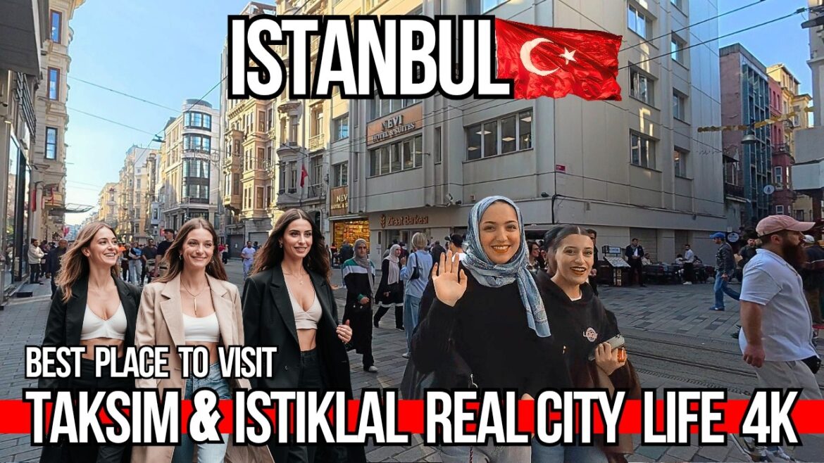 🇹🇷 Vibrant Istanbul 4K Walking Tour 2025 | Taksim & Istiklal – Street Food, Shops & Real City Life
