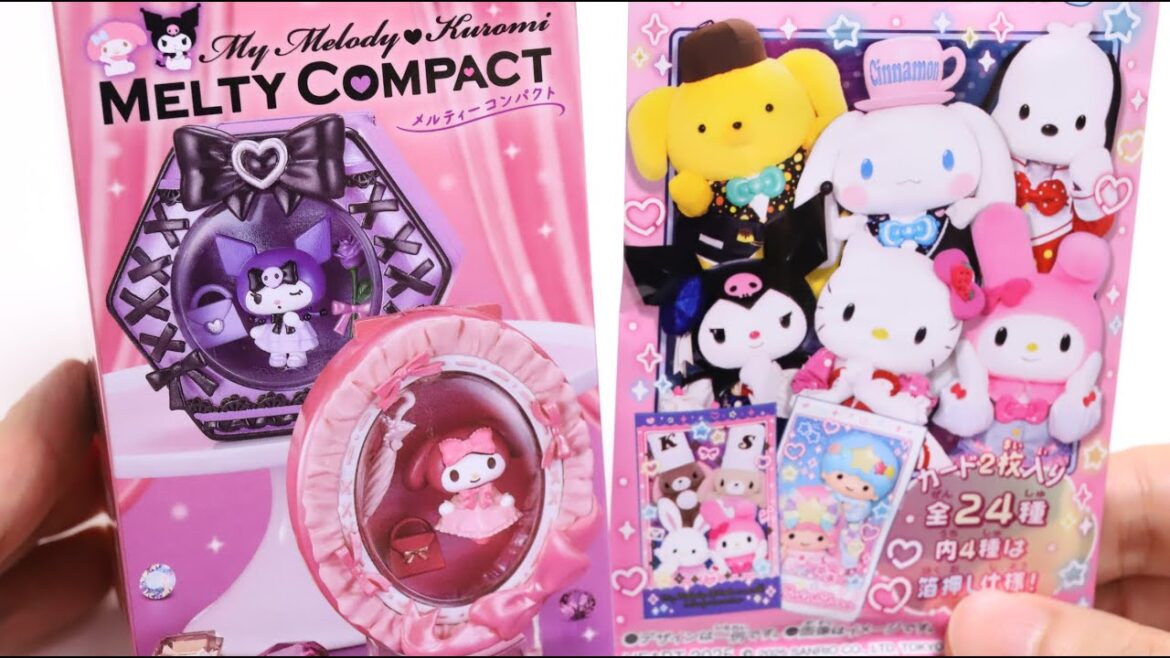 πRe-ment My Melody & Kuromi Melty Compact and Sanrio Characters Portrait Cards Charaportrait 3 πRe-ment My Melody & Kuromi Melty Compact and Sanrio Characters Portrait Cards Charaportrait 3