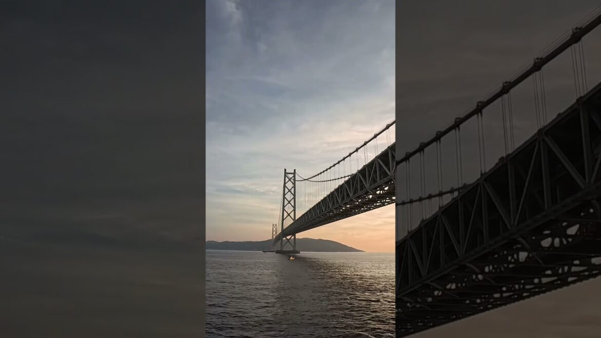 黄昏迫る明石海峡大橋 #kobe #japan #travel