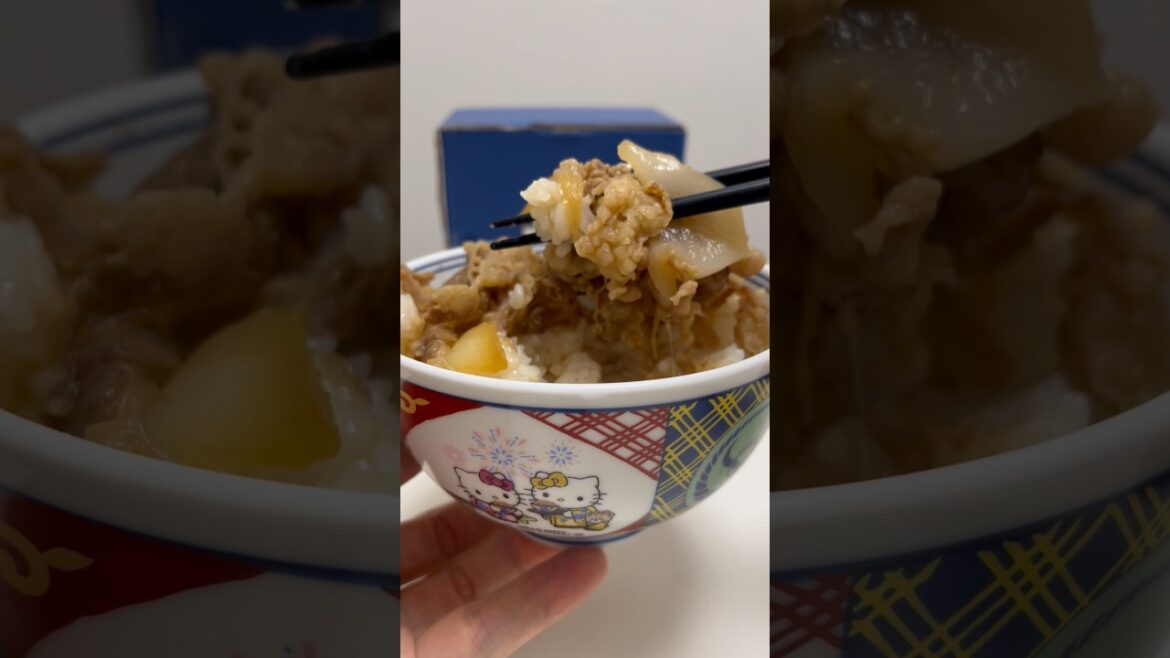 🍚Hello Kitty Beef Bowl Donburi Japanese Pottery Arita Ware #shorts 🍚Hello Kitty Beef Bowl Donburi Japanese Pottery Arita Ware #shorts