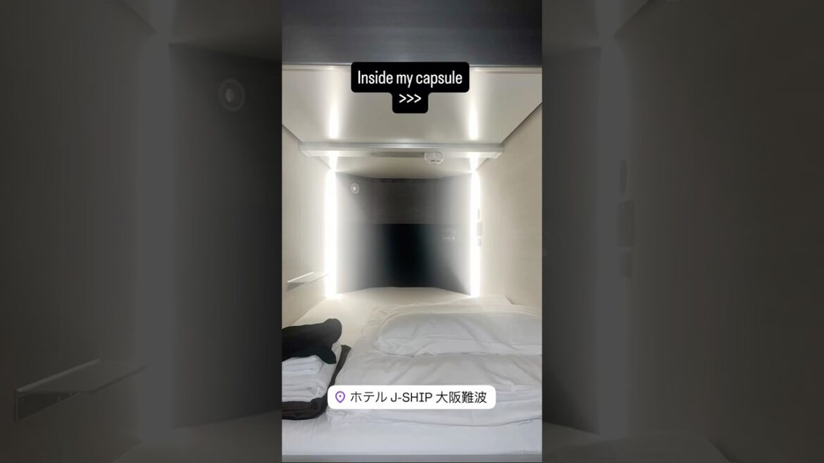 Tour the inside of my capsule at Hotel J-Ship in Osaka #travelchannel #osakatrip #trvlunfltrd #japan