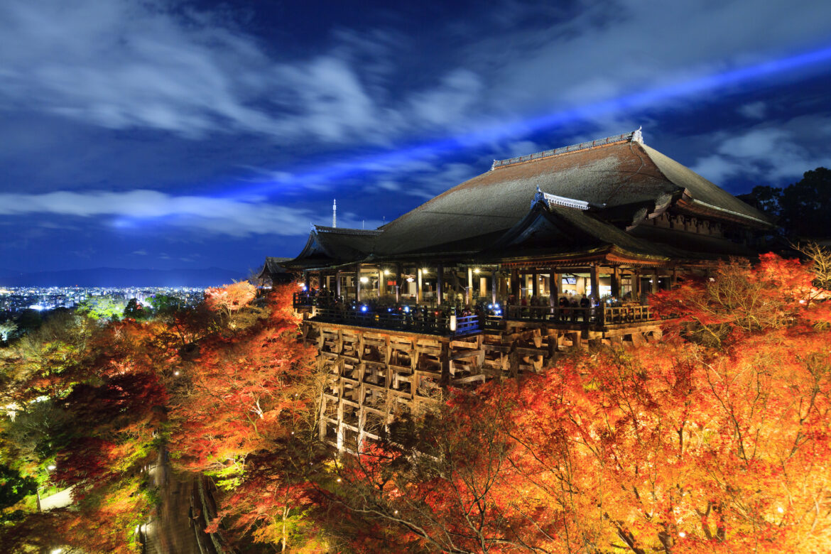 Kyoto’s Kiyomizu-dera Temple is hosting a special light-up this autumn