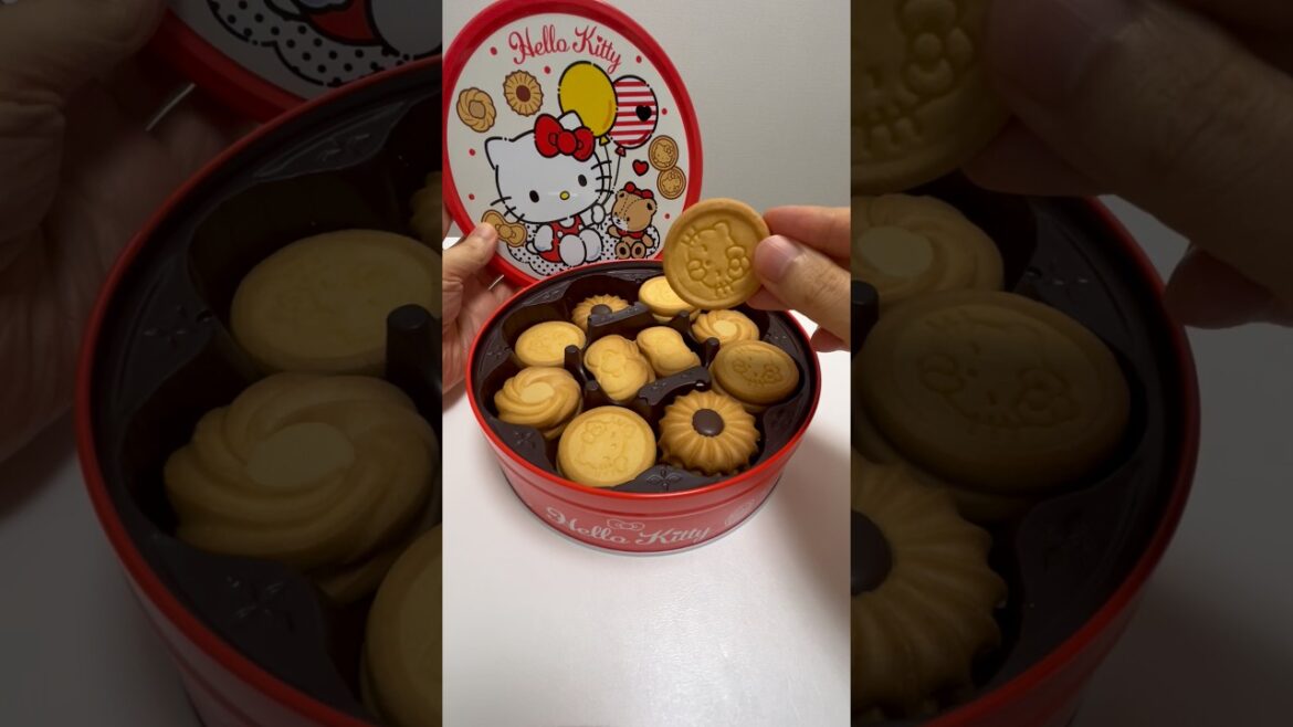 🍪Hello Kitty and Tiny Chum Butter Cookie Tin #shorts