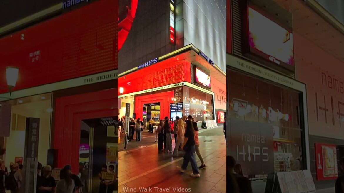 Midosuji Street 御堂筋 in Osaka Japan 🇯🇵 2025 Night Walking Tour Vlog & Travel Guide