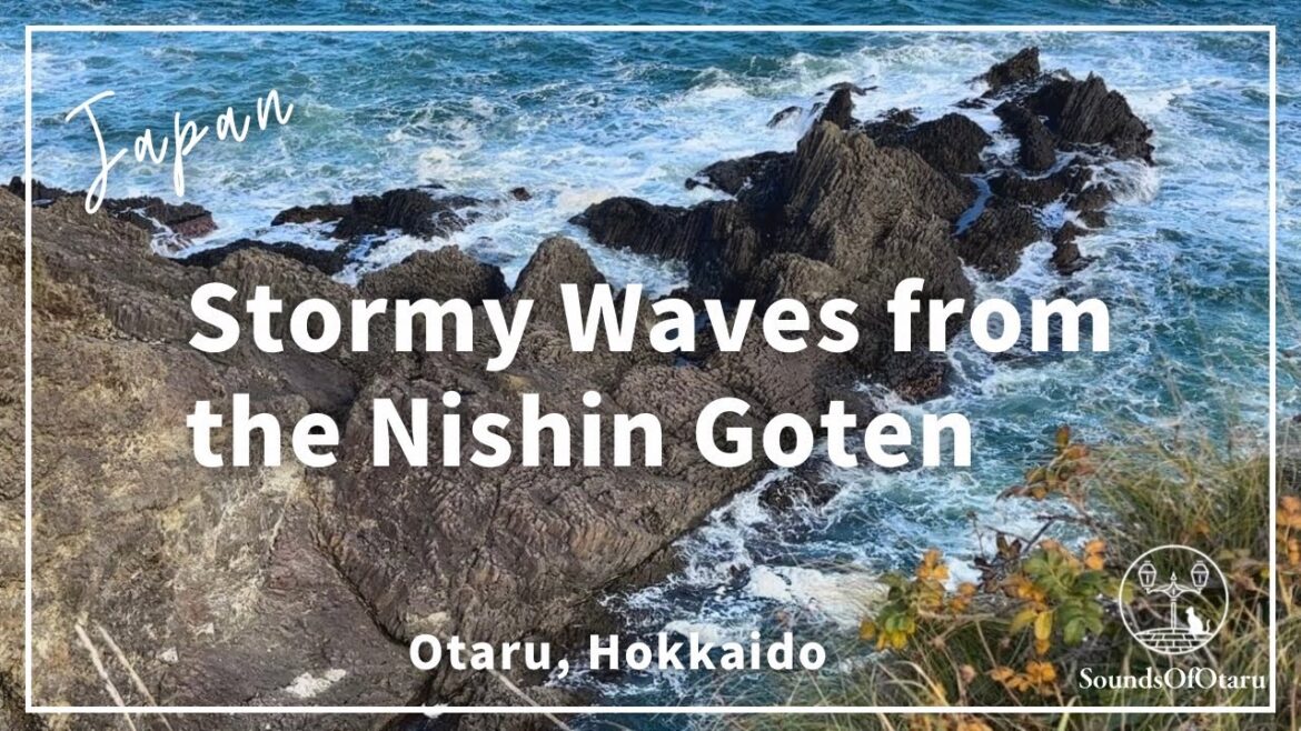 Stormy Waves from the Nishin Observatory in Otaru, Japan | Walking Tour Japan Stormy Waves from the Nishin Observatory in Otaru, Japan | Walking Tour Japan