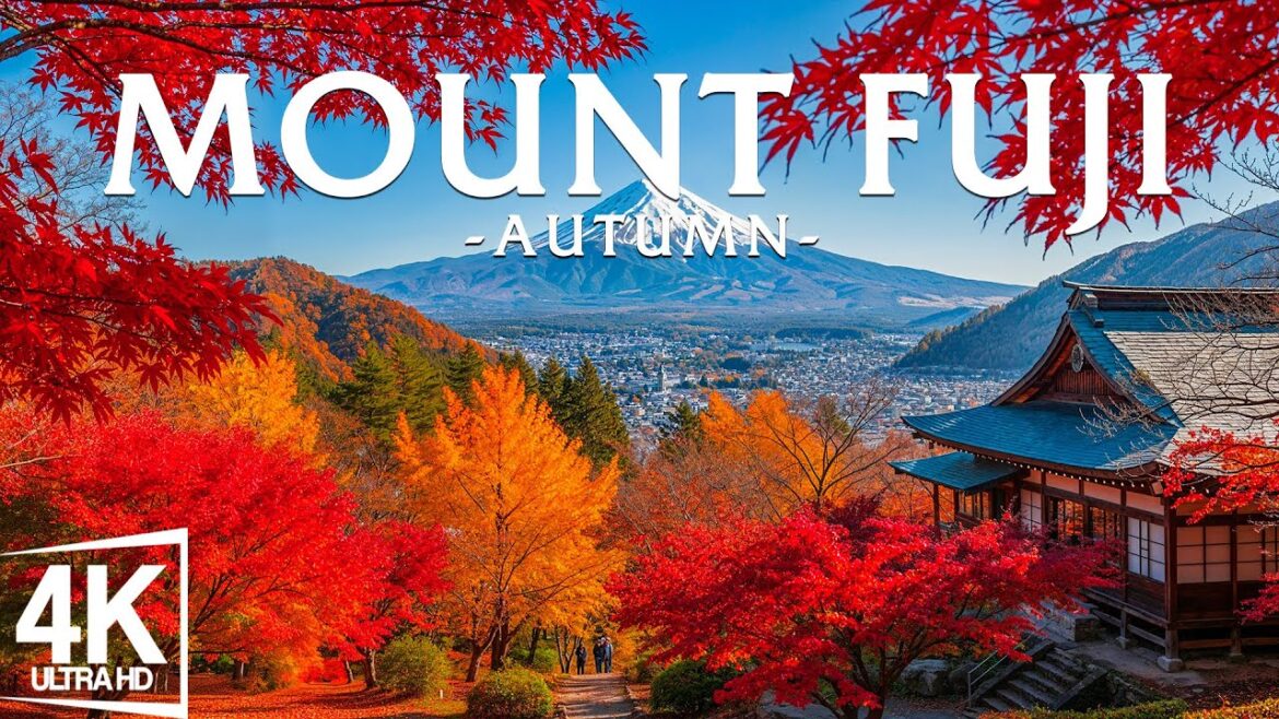 Mount Fuji, Japan Autumn 4K 🍁 Scarlet Maples, Tranquil Lakes & Sacred Peaks – Icon of Japan