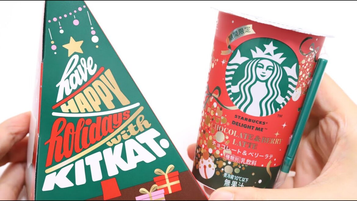 🍫KitKat Holiday Santa Tree Box and Starbucks Chocolate & Berry Latte