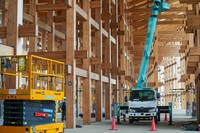 Demolition work is underway at the Grand Ring, as seen in Osaka's Konohana Ward on Nov. 13, 2025. (Mainichi/Takashi Murata)