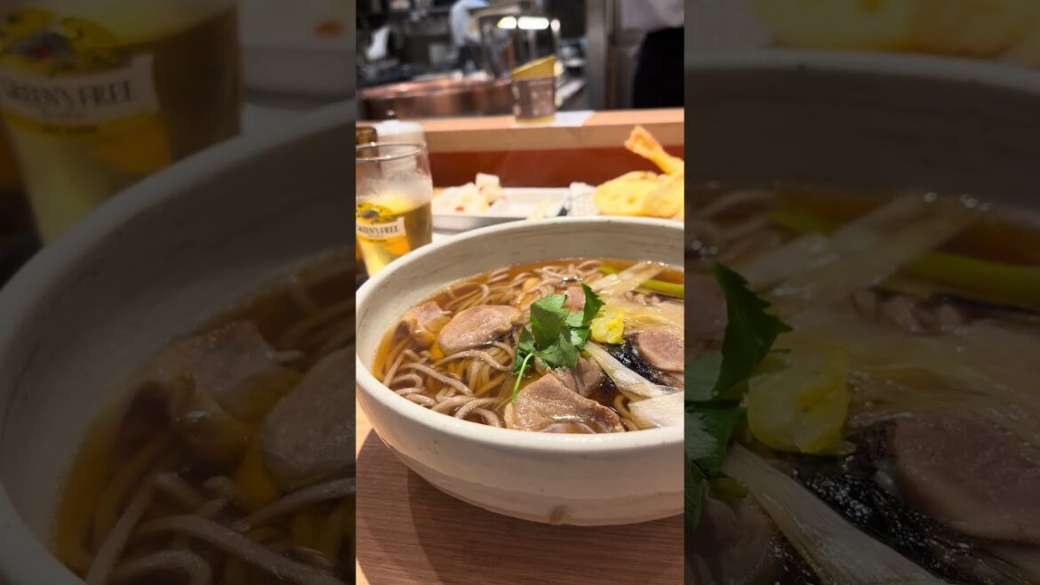 Japanese Masterpiece: Kobe’s Juiciest Duck Udon Ever and Tempura ✨🦆🍤 🍜