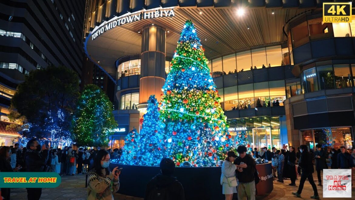 4K HDR Japan travel 2025 | Christmas Illumination Walk from Tokyo Station to Hibiya  | City ambience
