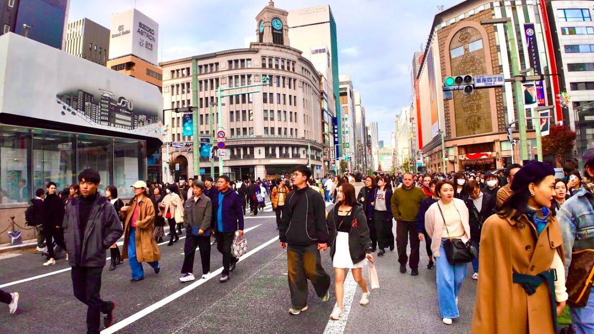 4K Marunouchi / Hibiya & Ginza Walking tour. Tokyo, Japan. 4K Marunouchi / Hibiya & Ginza Walking tour. Tokyo, Japan.