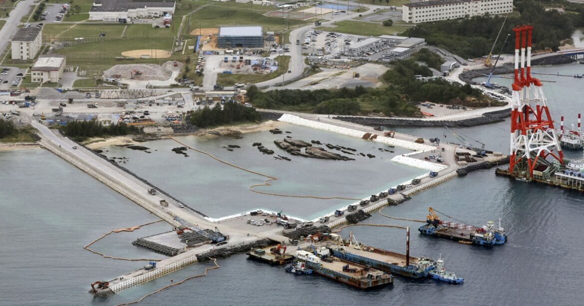 Landfill work gets underway for US base transfer within Okinawa