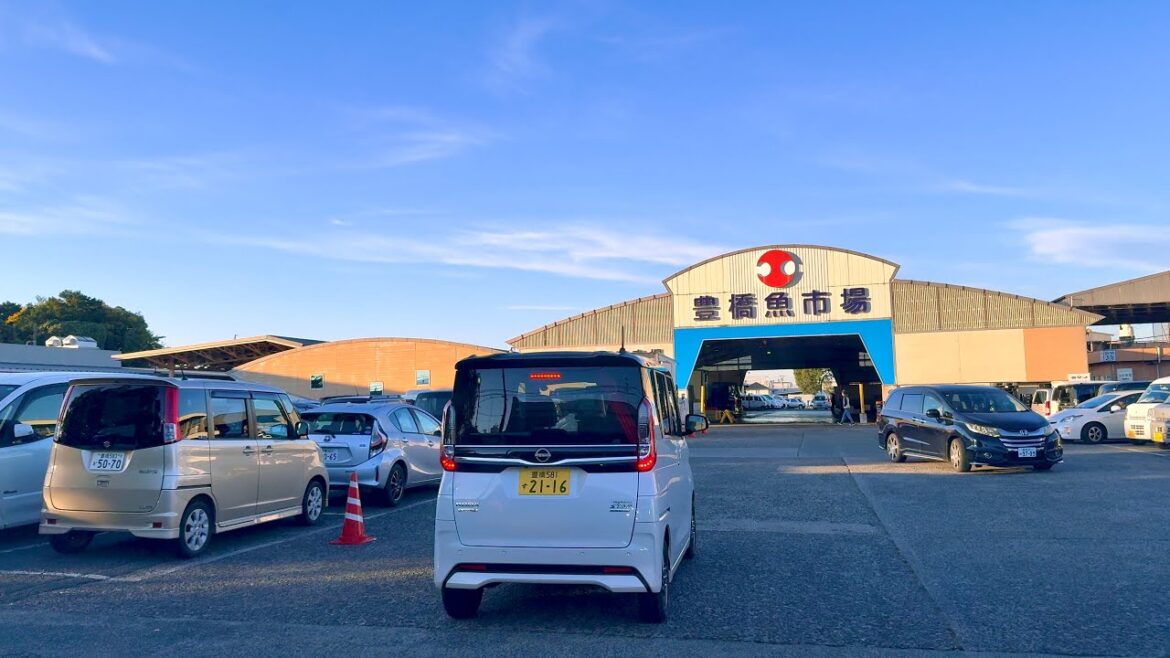 Fish Market | Toyohashi City Aichi Prefecture | National Route 1 and 23 | JAPAN Road Trip | 4K