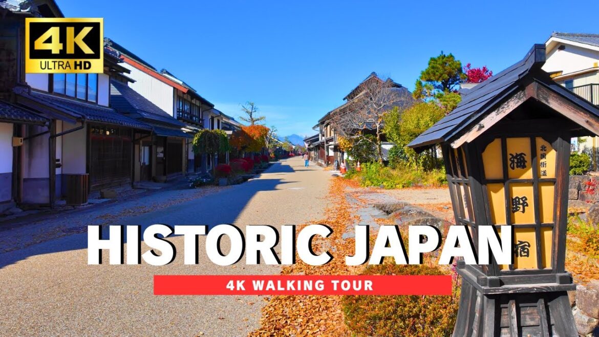 Historic Japan: UNNO-JUKU Post Town Walk | One of Japan's 100 Best Roads NAGANO JAPAN [4K HDR]