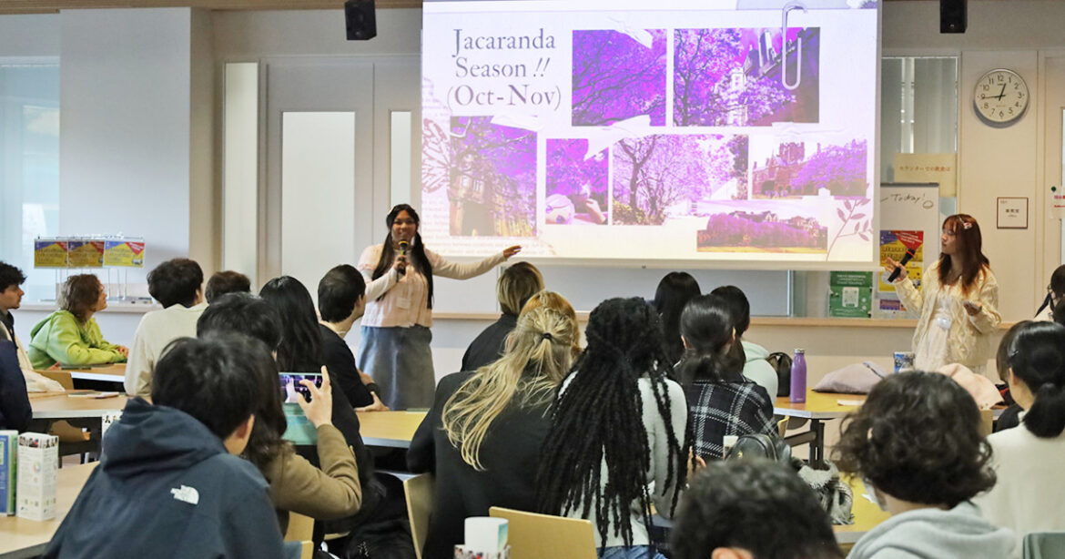2025 second semester 'Partner Universities Square' lunchtime event brings together exchange students and study abroad hopefuls