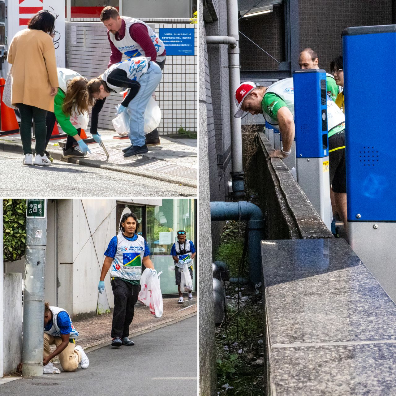 Competitors scoured backstreets and roadside corners, uncovering hidden trash in the city’s blind spots. Strategy is key in this contest. (© Nippon.com)