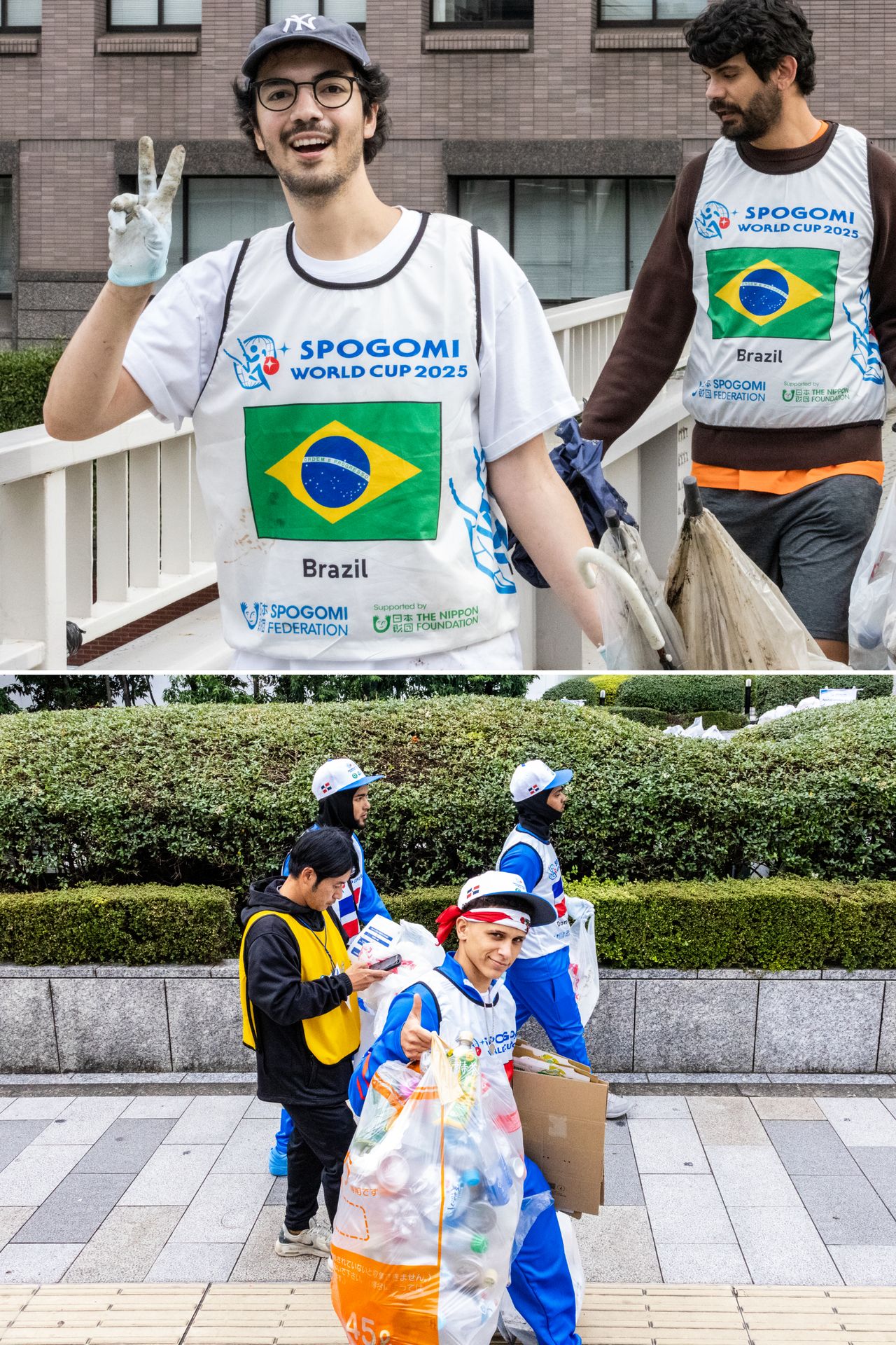Even in the heat of competition, they smiled for the camera. (© Nippon.com)