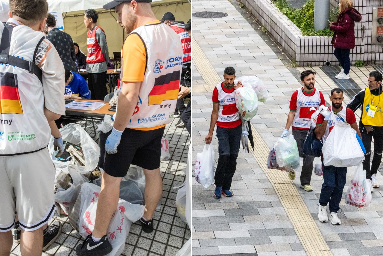 Team Germany (left) placed second, followed by Team Morocco in third. (© Nippon.com)