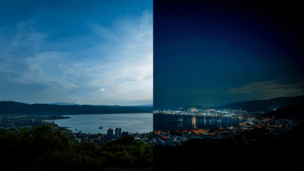 Lake Suwa from Tateishi Park, Nagano