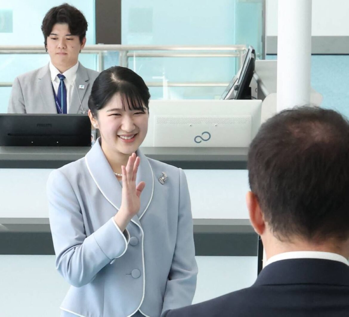 TOKYO: Japan's Princess Aiko (front left), daughter of Emperor Naruhito and Empress Masako, departs for Laos at Haneda Airport in Tokyo on November 17, 2025. -- AFP